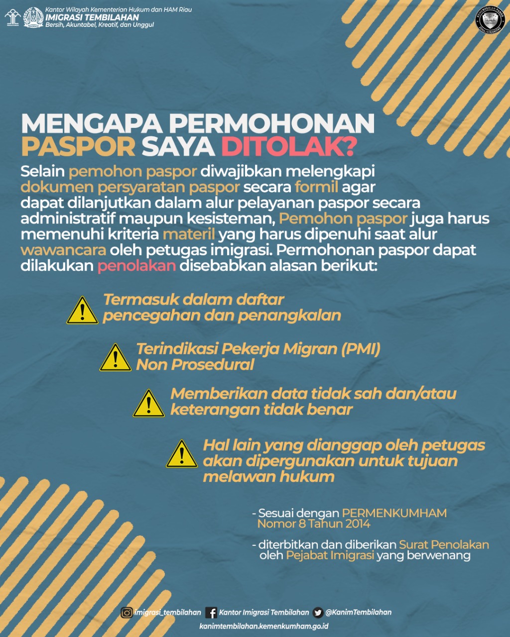 Permohonan Paspor kamu ditolak ? Begini Penjelasannya!